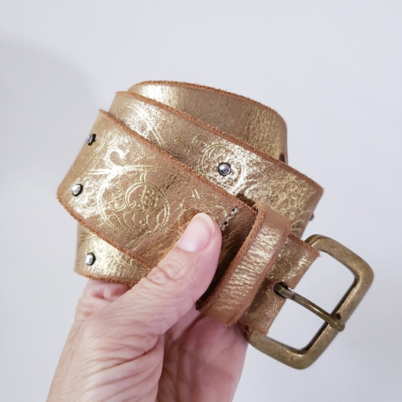 Vintage Express Gold Leather Belt - Picture 14 of 14